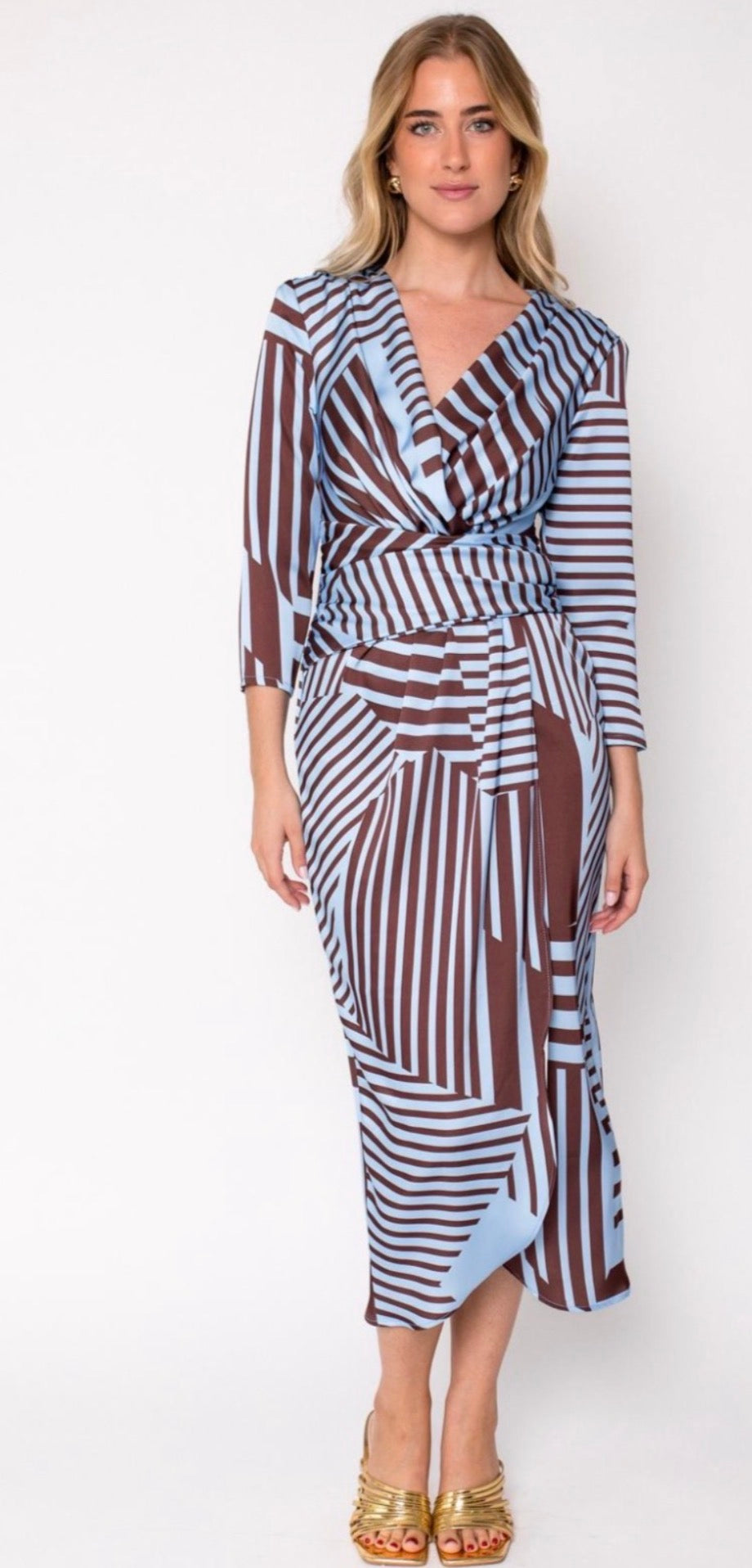 Vestido Cruzado Banda Cintura