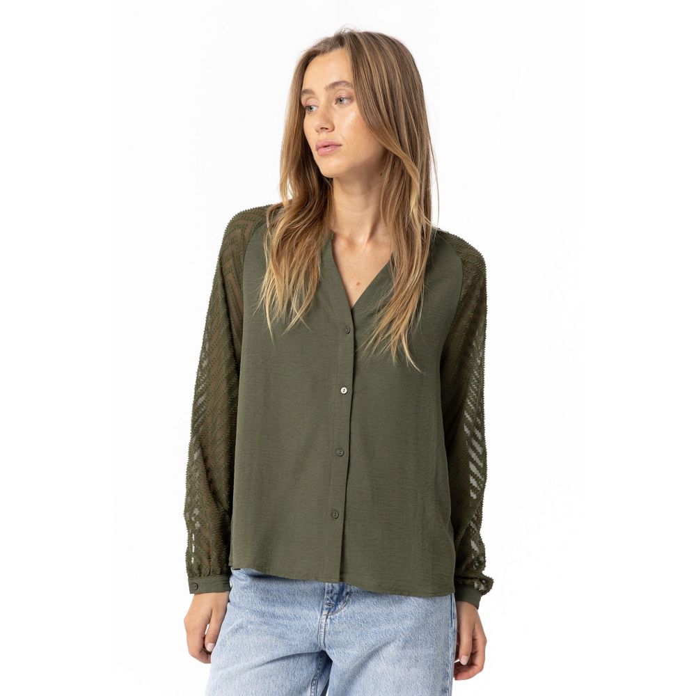 Blusa Verde Pleat