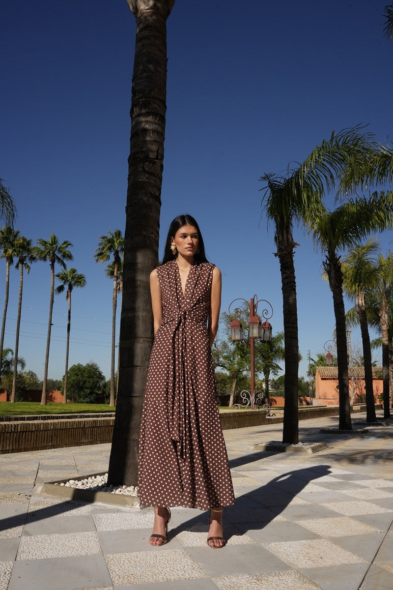 Vestido lunar choco nudo