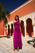 Vestido punto asimétrico drapeado