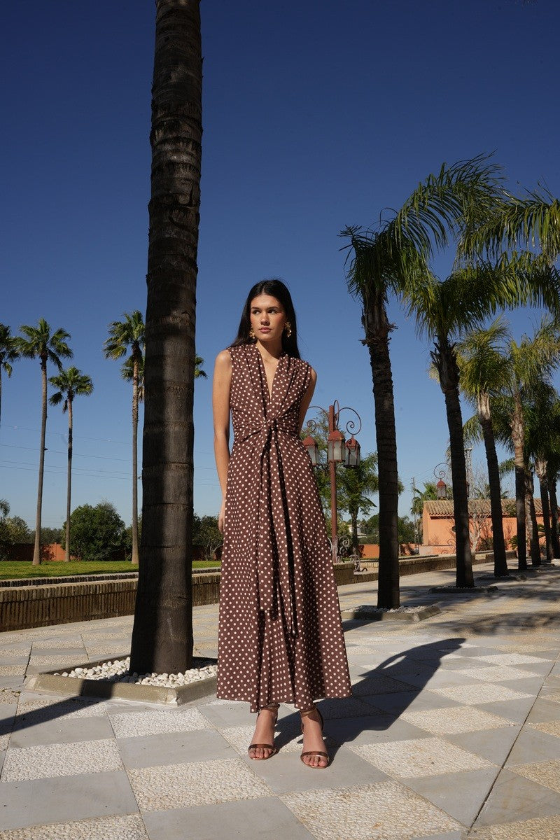 Vestido lunar choco nudo
