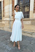 Vestido crudo asimétrico cut out