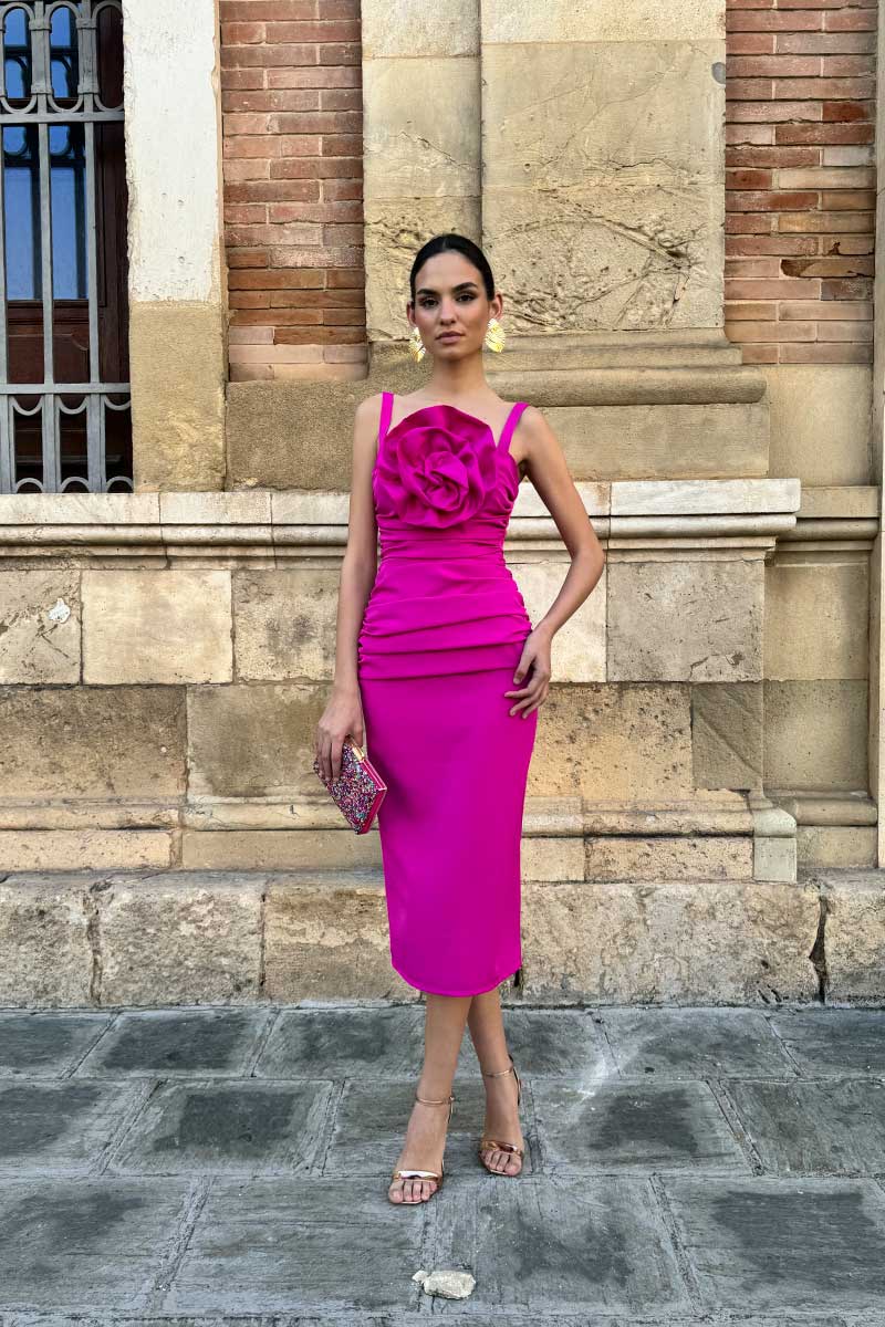 Vestido flor buganvilla