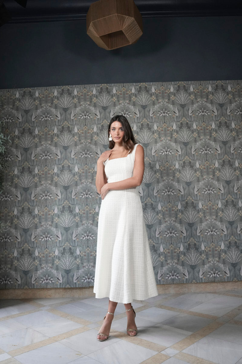 Vestido chanel con blusa gasa