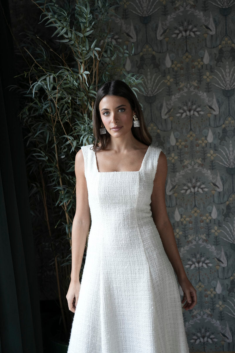 Vestido chanel con blusa gasa