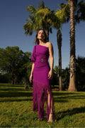 Vestido bordado nude flecos