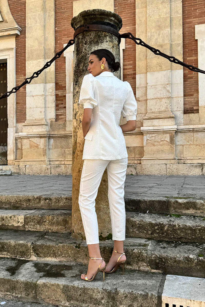 Traje jacquard blanco (+Colores)