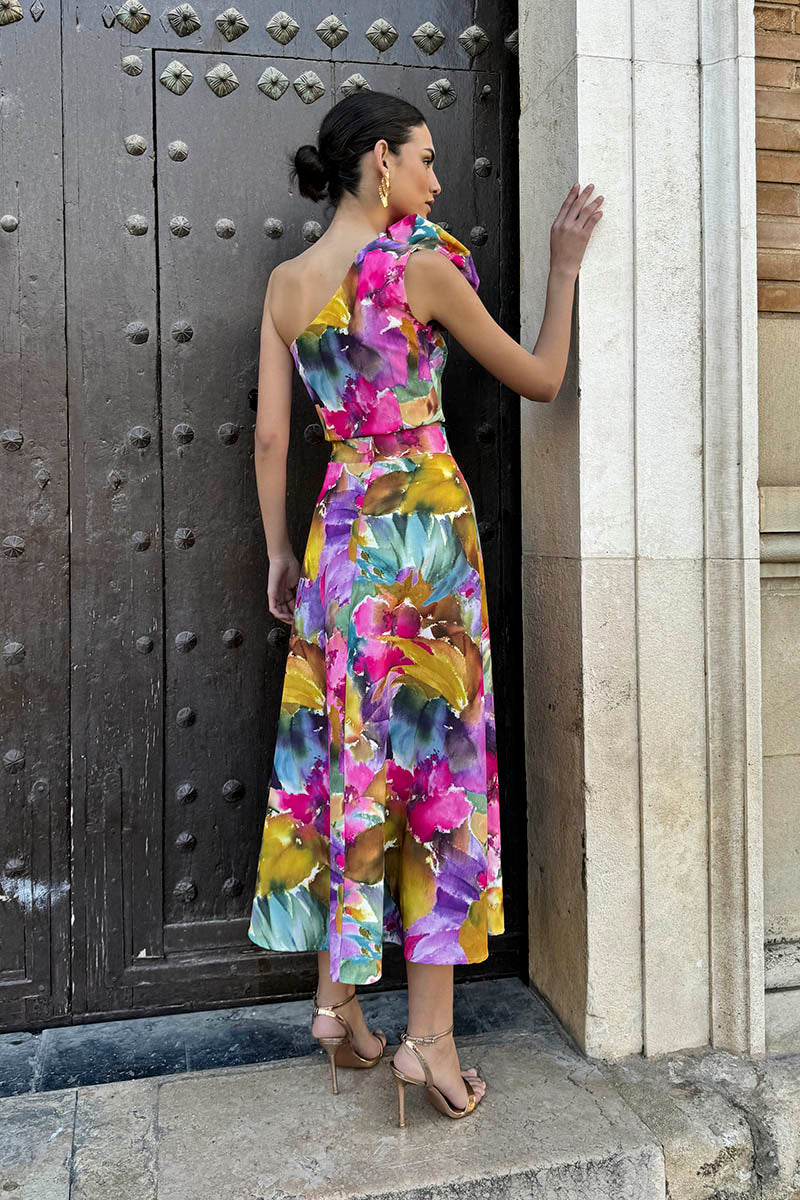 Conjunto top falda estampado flor