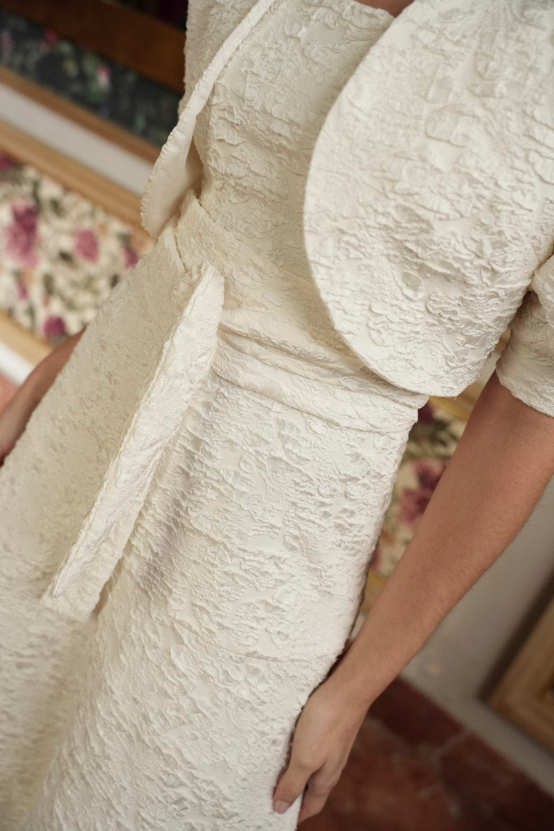 Vestido jacquard torera