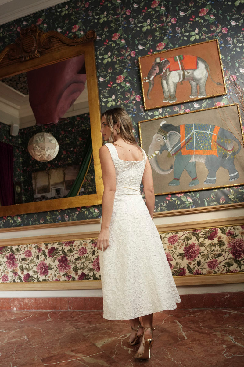 Vestido jacquard torera