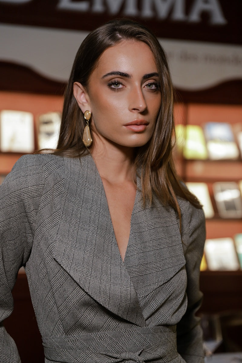 Traje cuadro gales bies solapas