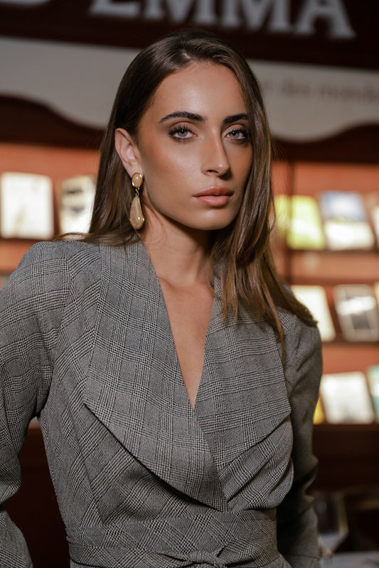 Traje cuadro gales bies solapas