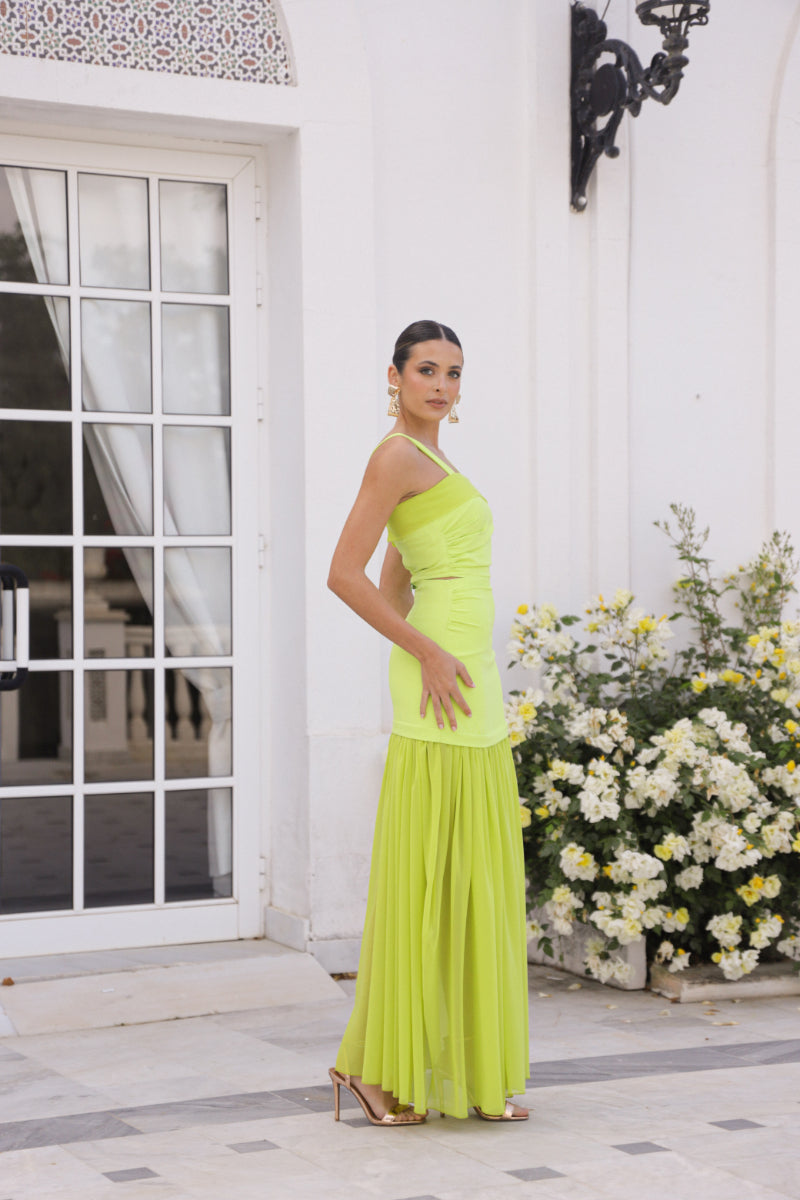 Conjunto Lima top falda gasa