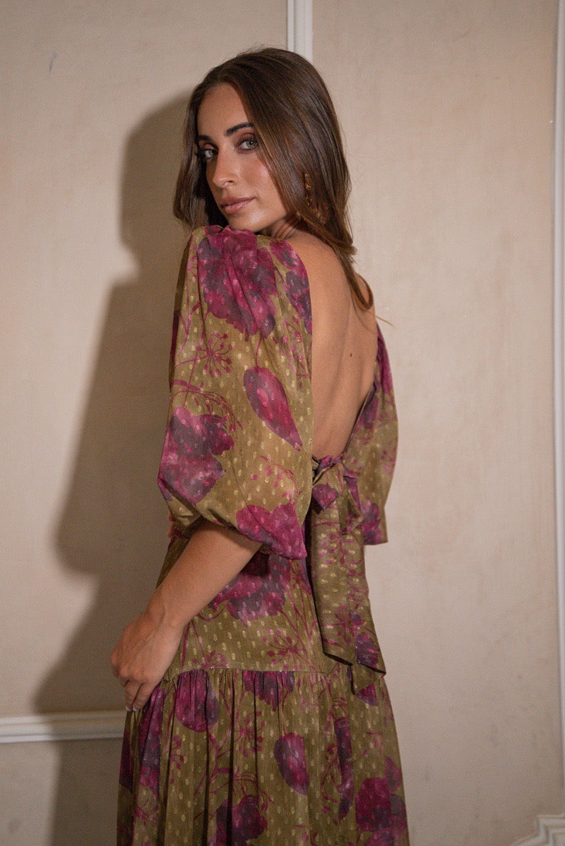 Conjunto plumeti blusa falda larga
