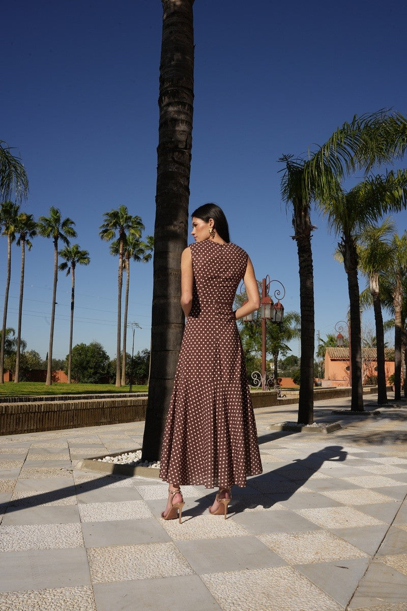 Vestido lunar choco nudo