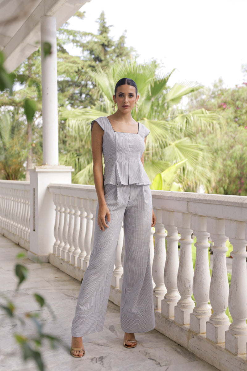 Conjunto mil rayas top pantalón