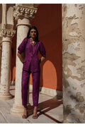 Traje jacquard chaqueta botón