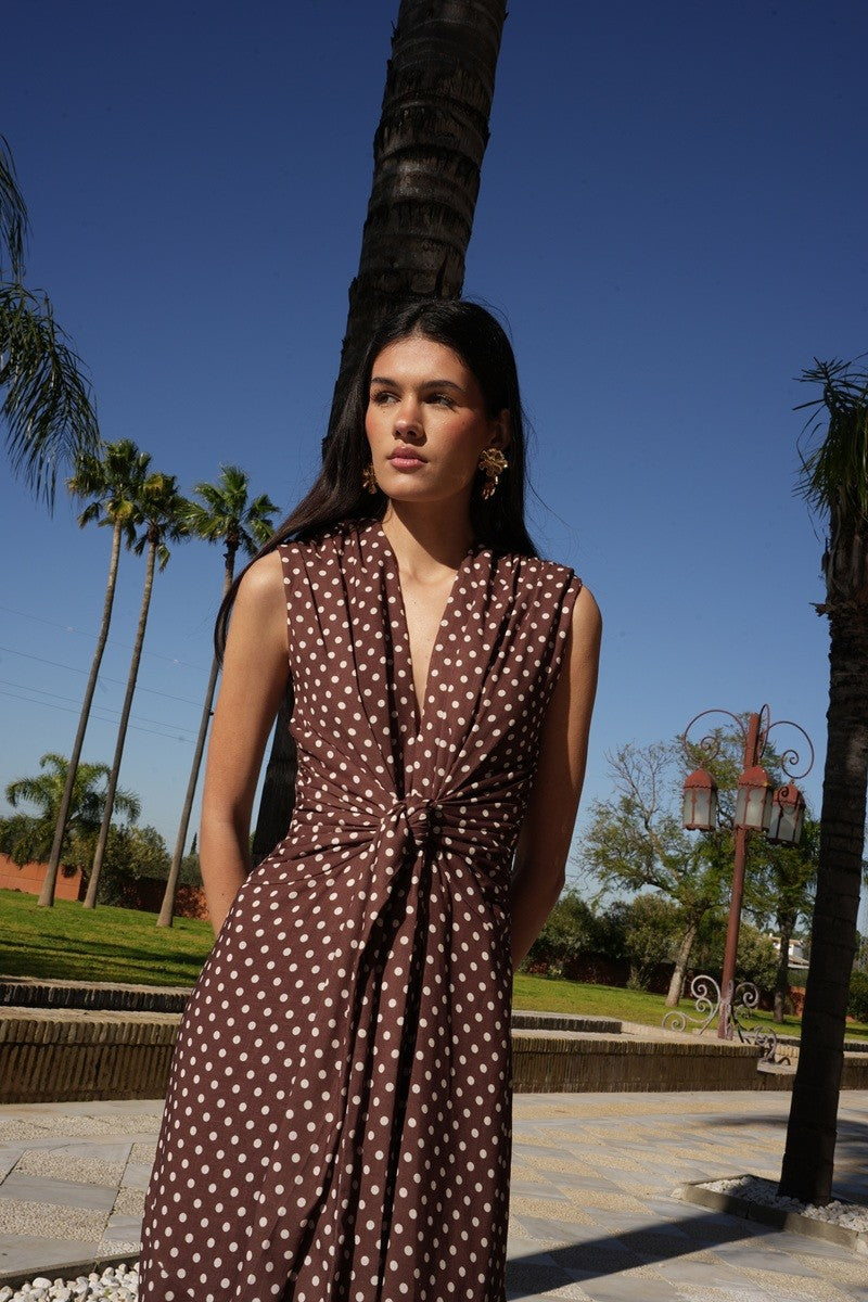 Vestido lunar choco nudo