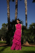 Conjunto animal fuxia falda volantes