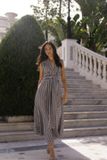 Vestido rayas nudo delantero