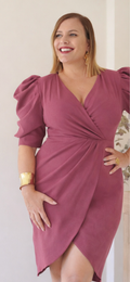 Vestido Rosa Marsala TS-T6XL