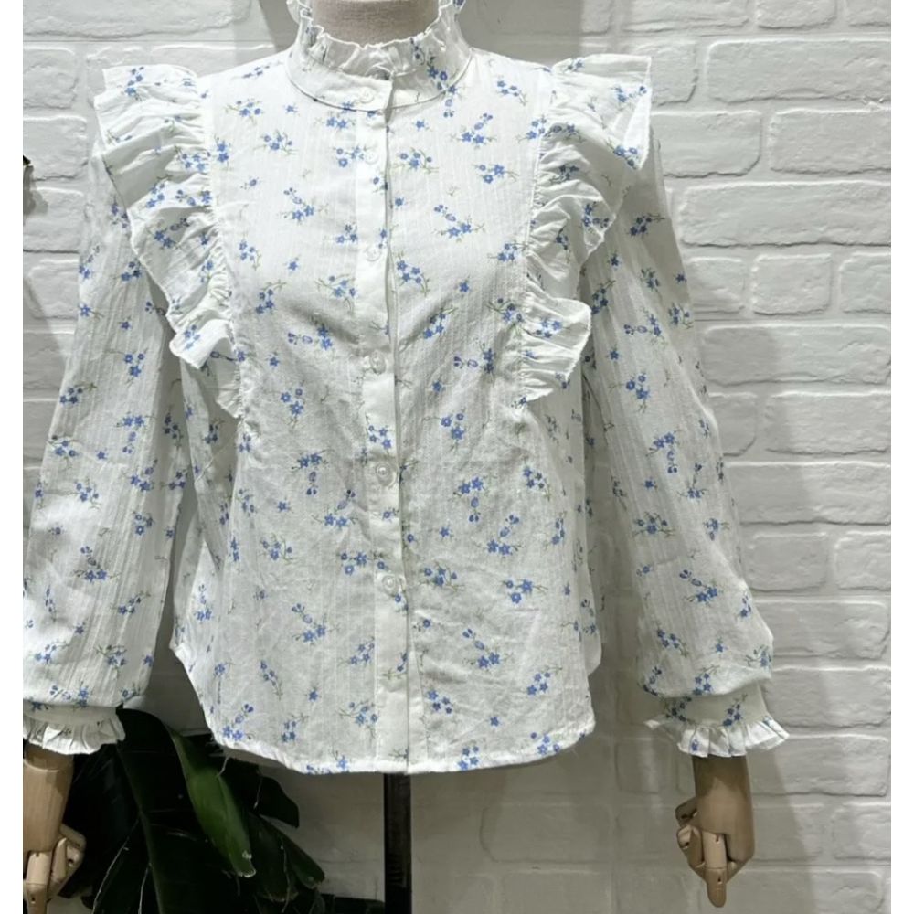 Camisa AA Floral Azul