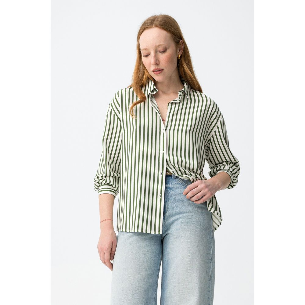 Camisa Verde Ella Rayas