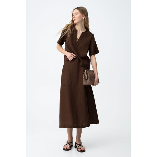 Falda Marron Sahara