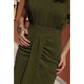 Vestido Punto Plisado Oliva