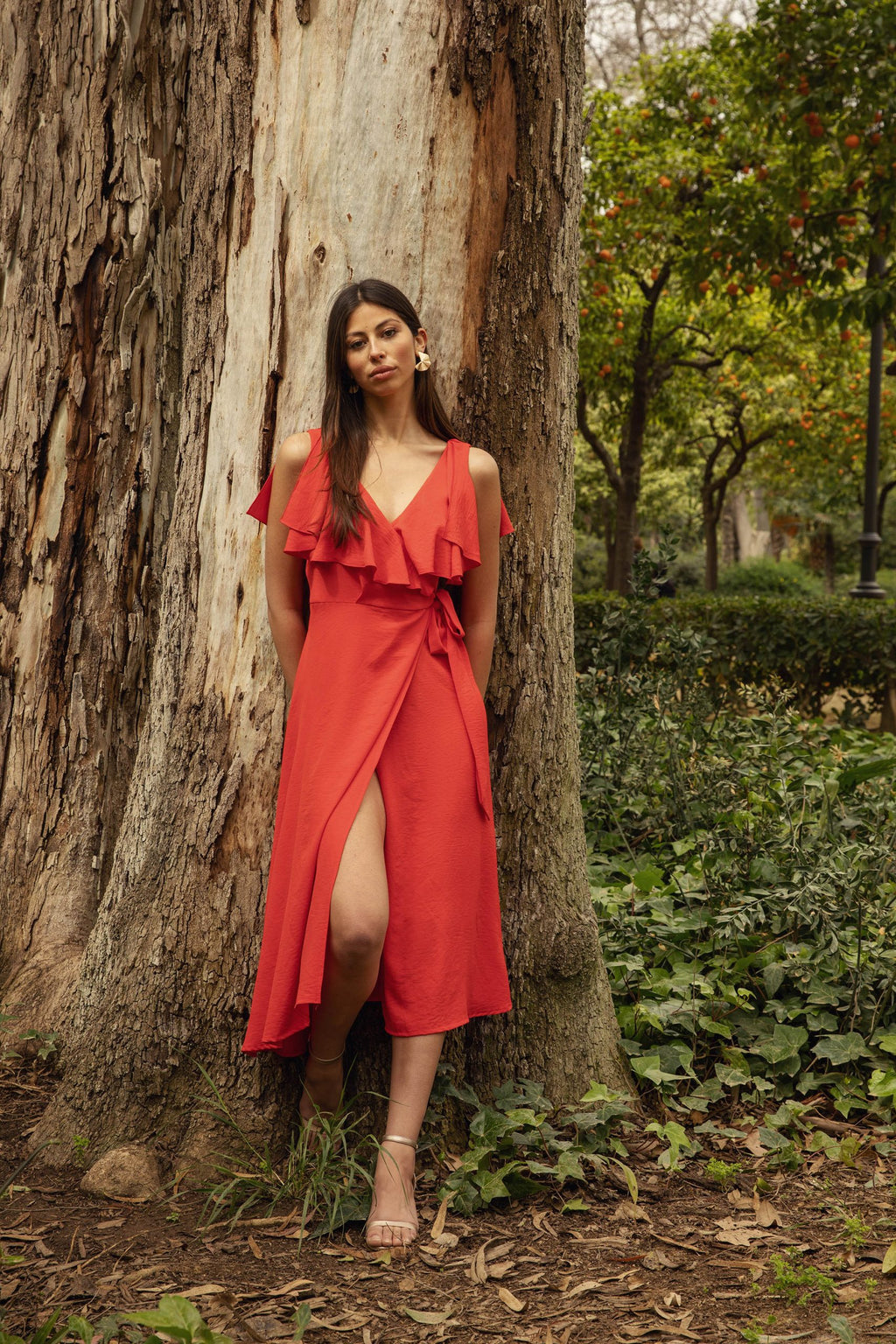 VESTIDO VOLANTES ROJO