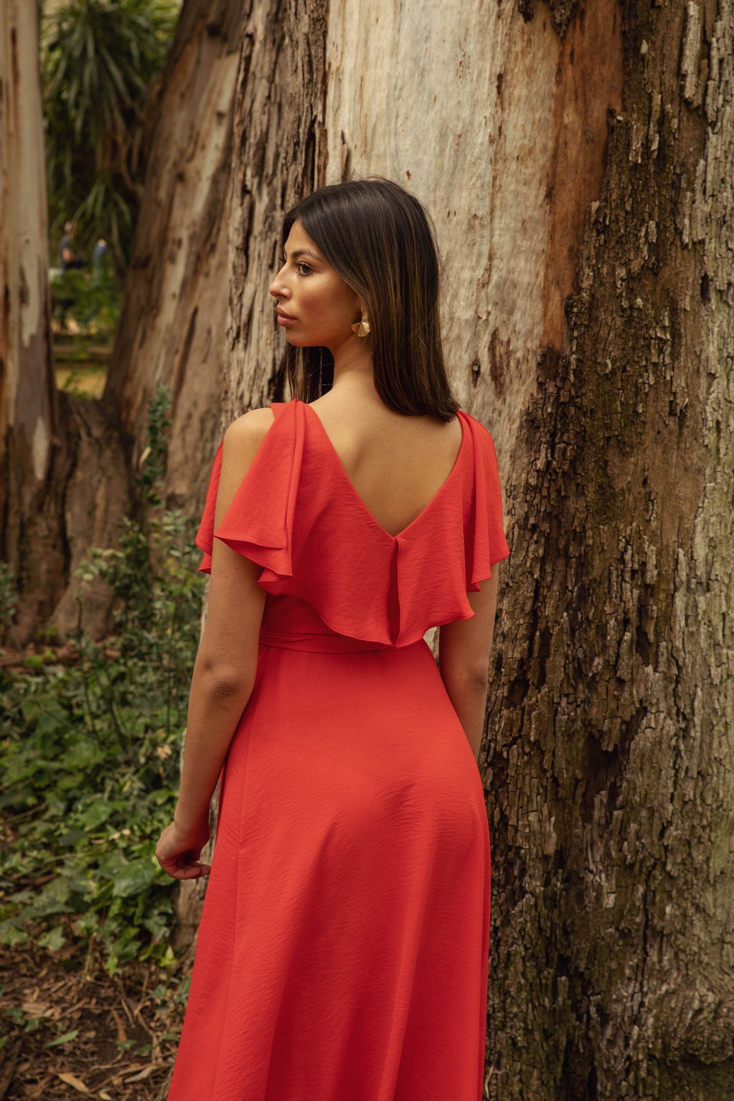 VESTIDO VOLANTES ROJO