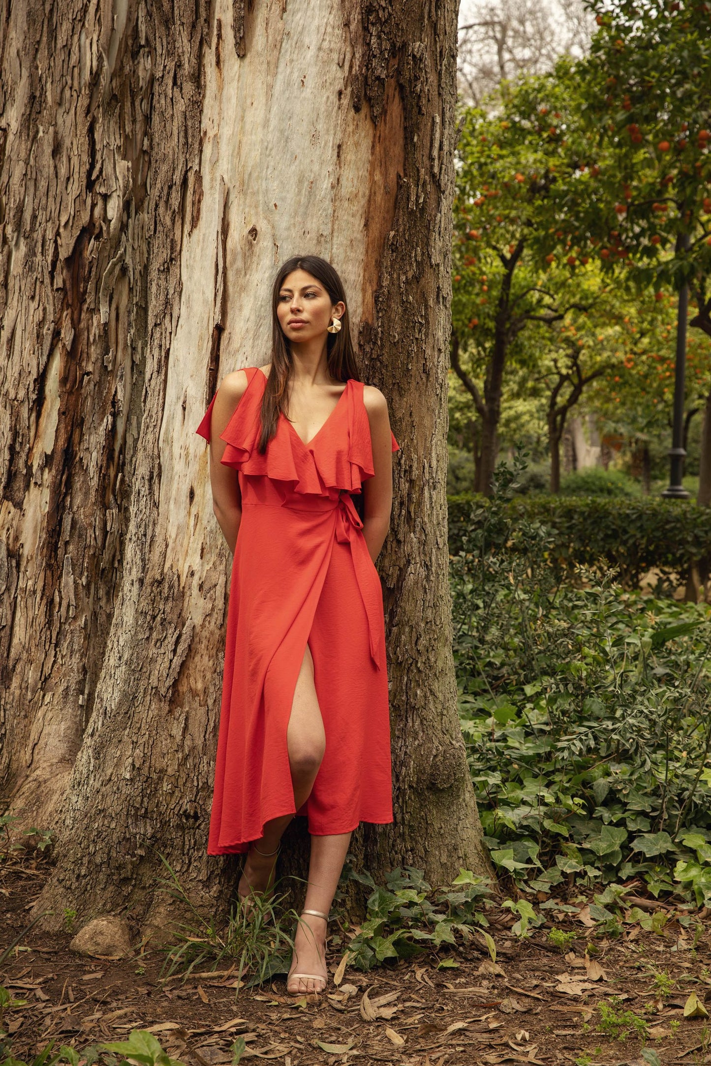VESTIDO VOLANTES ROJO