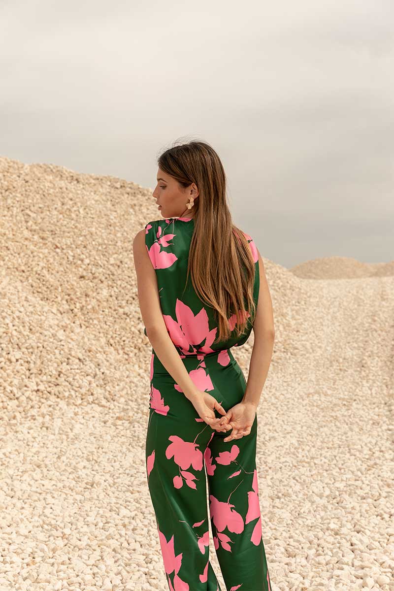 CONJUNTO VERDE-FUCSIA