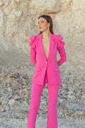 TRAJE FUCSIA CHAQUETA PANTALÓN.