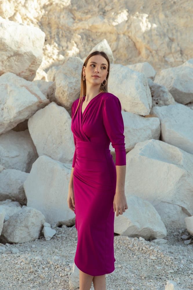 VESTIDO PUNTO CRUZADO MIDI