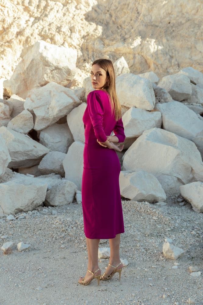 VESTIDO PUNTO CRUZADO MIDI